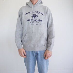Vintage '90S Badger Sport Penn State Altoona W Basketball Hoodie Sweatshirt L
